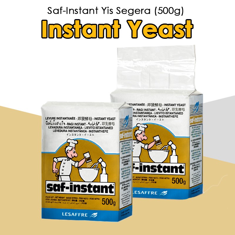 SafInstant Natural Instant Yeast Cake Bread Flour / Yis Segera (500g