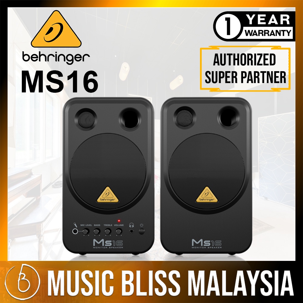 Behringer MS16 16watt Powered Monitor System Pair Shopee Malaysia