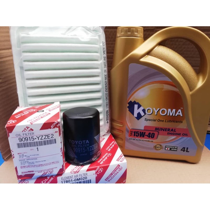 TOYOTA VIOS 1.5 (2nd MODEL) NCP93 OIL FILTER + AIR FILTER + KOYOMA