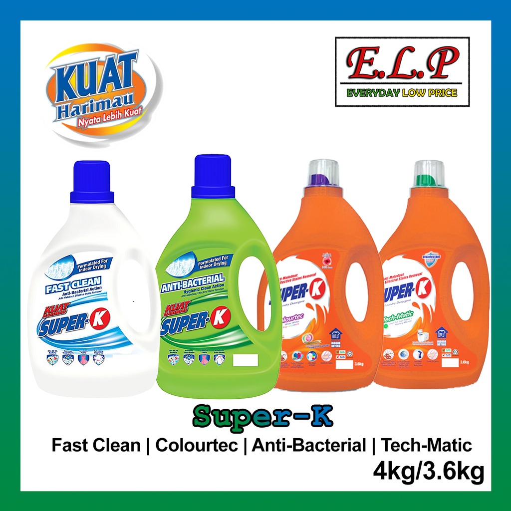 KUAT HARIMAU SUPERK STAIN REMOVER 3.6kg / 4kg (LIMITED 2 BOTTLES IN 1