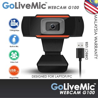 GoliveMic G100 Webcam 1080P / 720P PC Camera for Video Conference and Facebook Live, Zoom Meeting recording