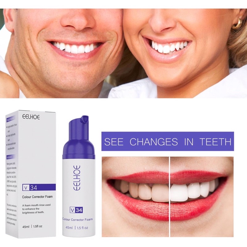 EELHOE FOAM TEETH WHITENING pemutih gigi buih putihkan gigi kuning