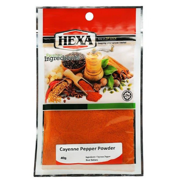 HEXA Cayenne Pepper Powder (40g) Serbuk Lada Cayenne Shopee Malaysia