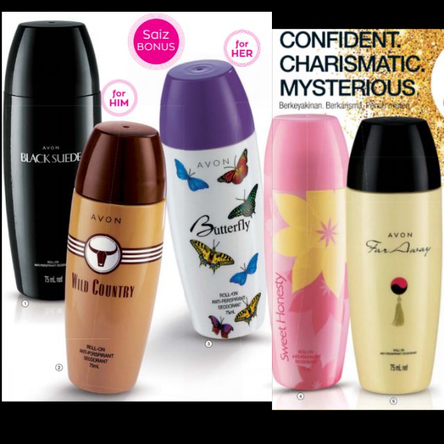 Avon RollOn AntiPerspirant Deodorants 75ml Shopee Malaysia