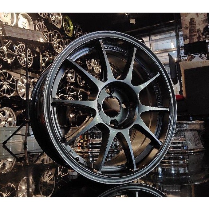 New Rim 15 Wedssport Tc105n Hyper Black Myvi Jazz City Vios Alza Flx Blm Vvt Wira