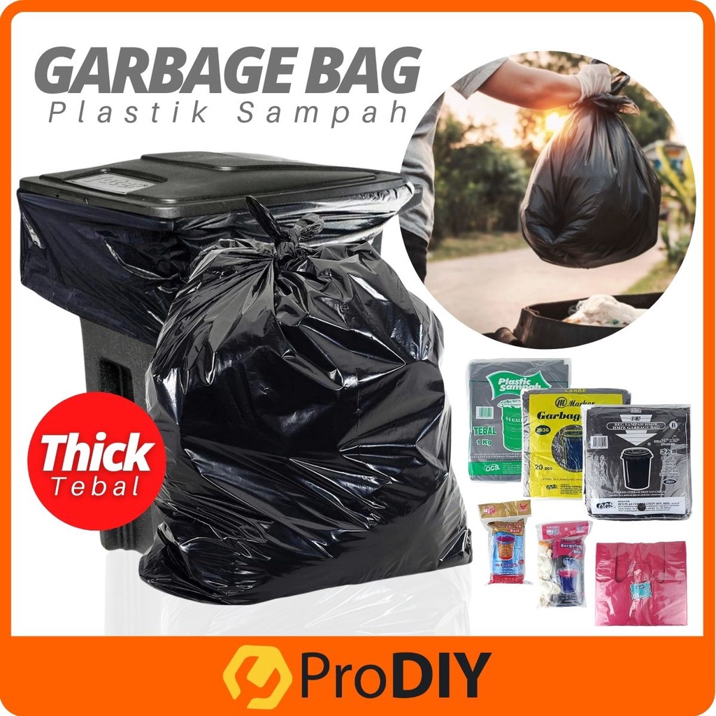 1KG Heavy Duty Garbage Rubbish Bag Large Plastik Sampah Tebal ( 2299