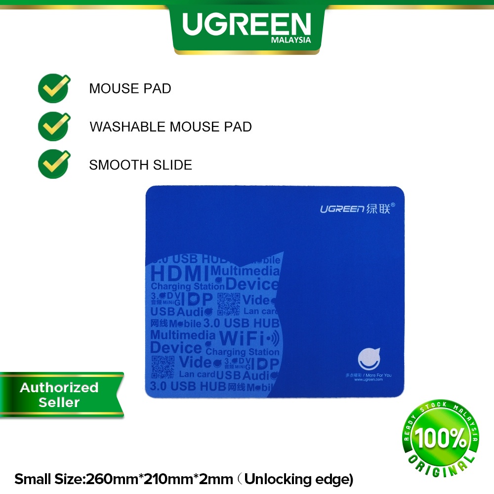 UGREEN Mouse Pad 260mm*210mm*2mm Blue Gaming Mousepad Office Mousepad Gamer Mousepad