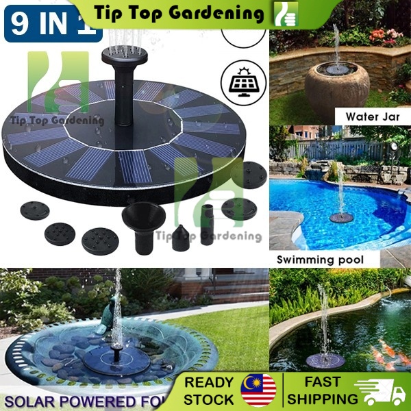 Solar Powered Floating Fountain Pump Water Panel For Outdoor Garden Pond Pool 