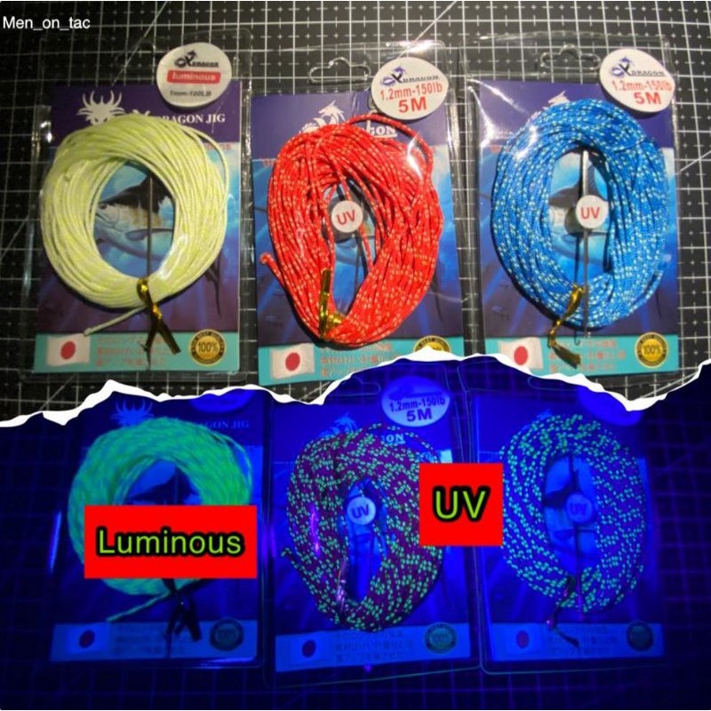 Xdragon Kevlar UV/Luminos / Hook Assist Line 5Meter 100Lb / 150Lb