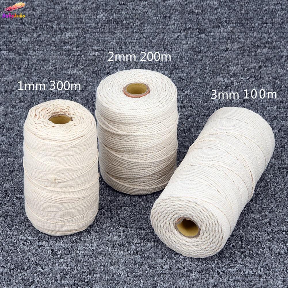 Hot Sale Cord Craft Natural Macrame Artisan Crafts Beige 1mm-3mm Cotton Rope