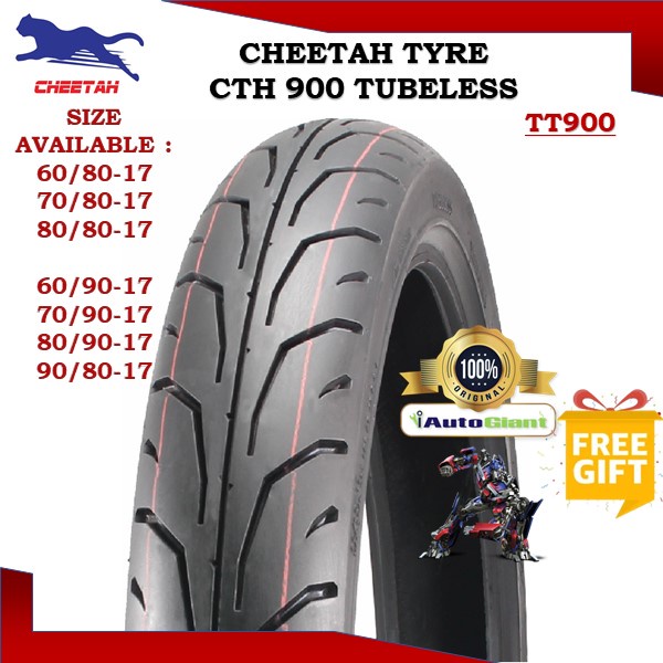 Tayar Cheetah Cth990 Tubeless Tt9 Pattern 100 Original 60 80 17 60 90 17 70 80 17 70 90 17 80 90 17 90 80 17