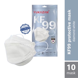 Yuka Zan KF99 Protective Respirator Face Mask- Diamond White (10's)