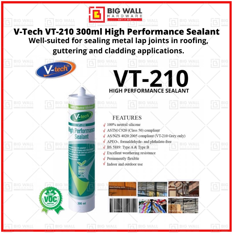 V-Tech VT-210 300ml High Performance Sealant | Strong Adhesive Sealant Home Purpose Big Wall Hardware