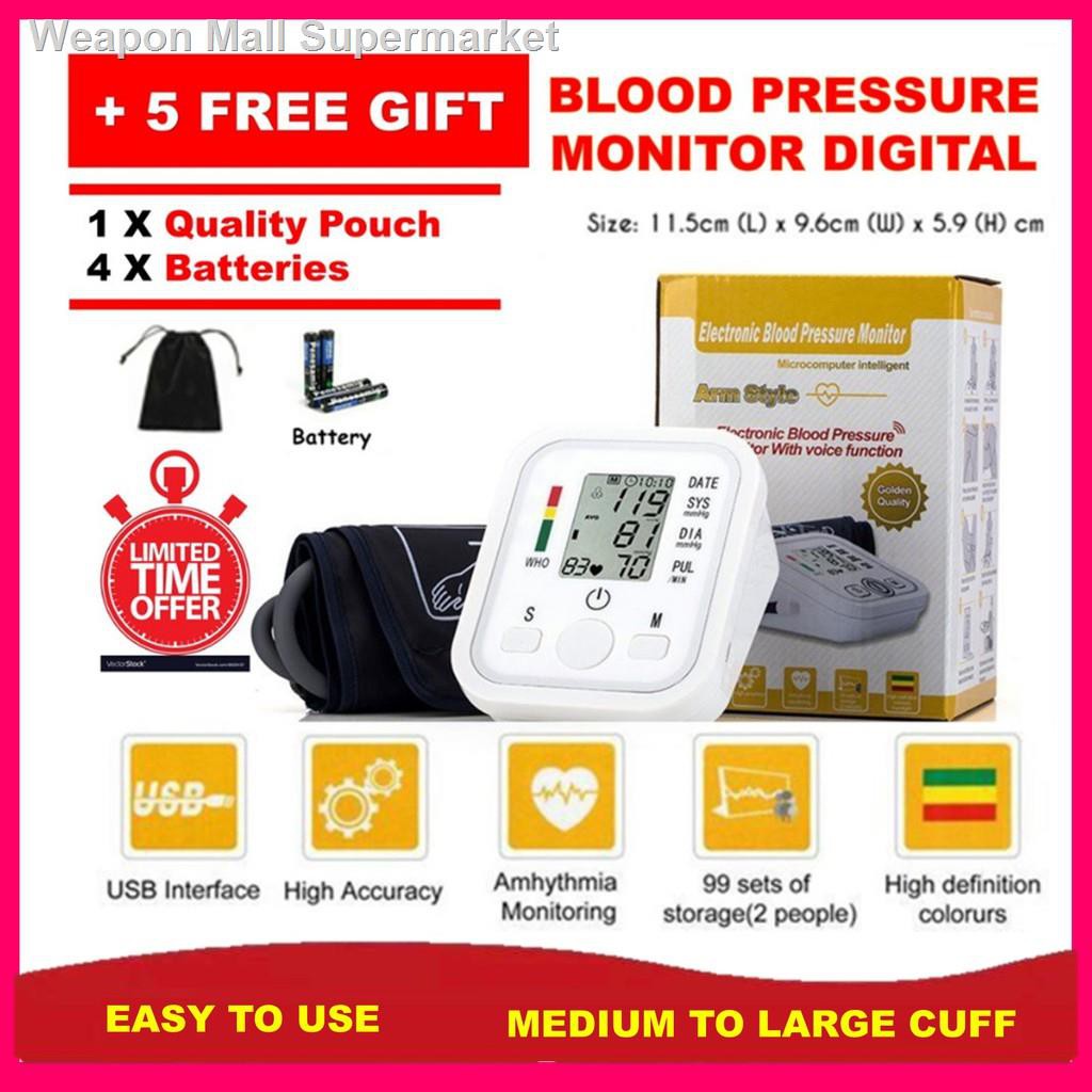 Mesin Alat Cek Tekanan Darah Tinggi Bp Monitor Set Digital Arm Blood Pressure L Mesin Cek Darah Tinggi Shopee Malaysia