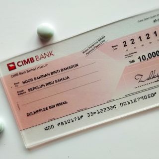Mock Up Cheque Acrylic Shopee Malaysia