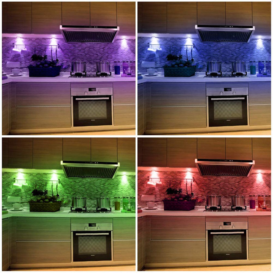 Led Puck Lights Rgb 12 Colors Dimmable Touch Sensor Led Under