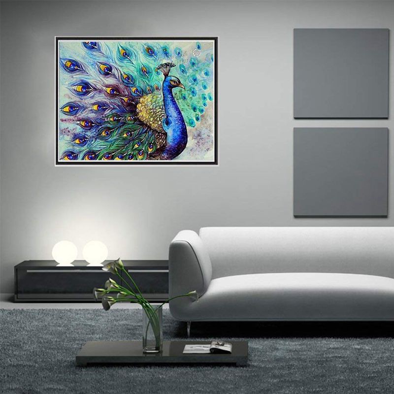 Diamond Painting Peacock Flaunting Its Tail 5d Diamond Diy Painting Craft Kit Ho