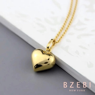BZEBI Gold Plated Premium Design Heart Pendant Necklace Minimalist 794n #4