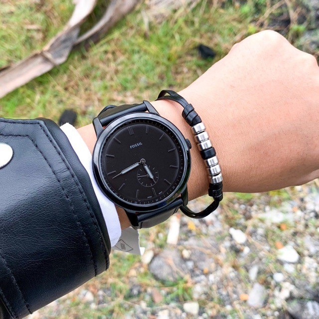Fossil FS5500SET The Minimalist Black Leather Watch and Bracelet Box Set |  Shopee Malaysia