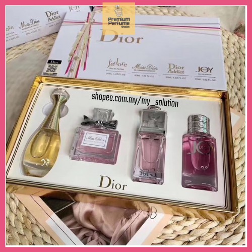CD Dior_ Perfume Gift Set For Her 4 in 1 Miniature Perfume Gift Set Shopee Malaysia