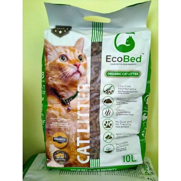 Cat Litter Pallet EcoBed10L / EcoBed Pallet Kucing 10L(+FREE GIIFT 