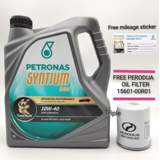 Petronas Syntium 800 SN10w40 4L Semi Synthetic with 