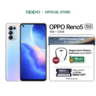 OPPO Reno5 5G Smartphone (8GB +128GB/Dual-view Video/65W Super VOOC 2.0/90hz Refresh Rate)