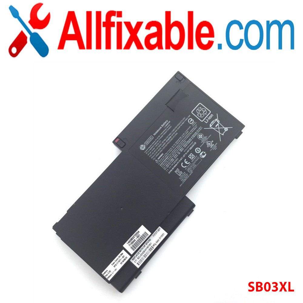 Hp Elitebook 0 G2 Series Sb03xl E7u25aa Hstnn Lb4t 001 6 Cells 11 1v 4100mah Notebook Compatible Battery Shopee Malaysia