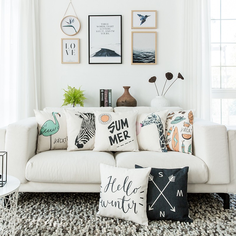 Simple Modern Nordic Style Living Room Pillowcase Office Sofa