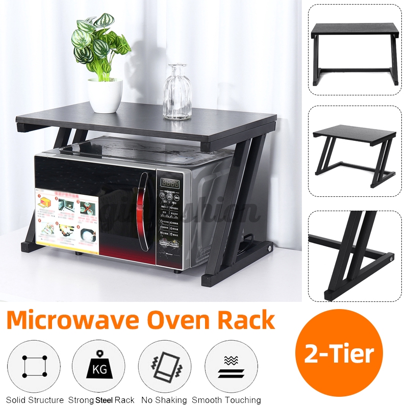 Metal Microwave Oven Rack Storage Stand Holder Kitchen Counter Organizer Shelf ❤ 