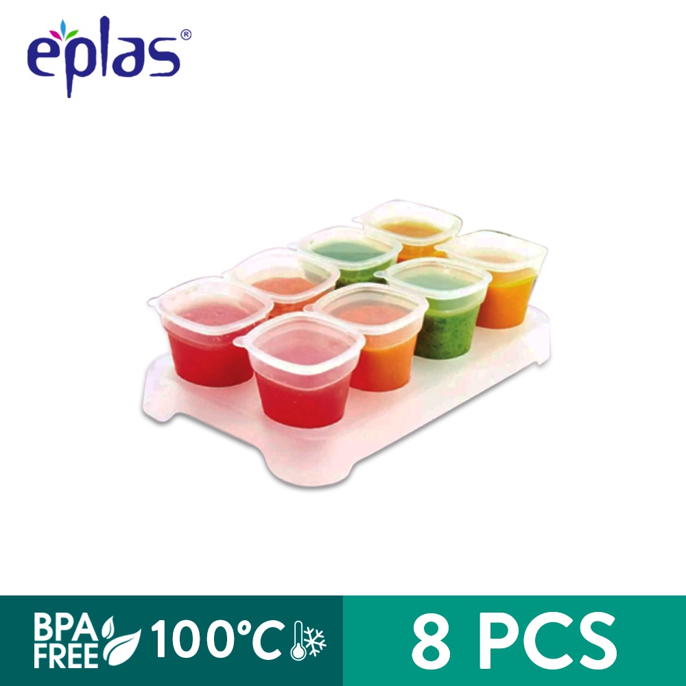 eplas Baby Food Storage Kids Food Tray Children Freezer Tray (8 Pcs/Pack)