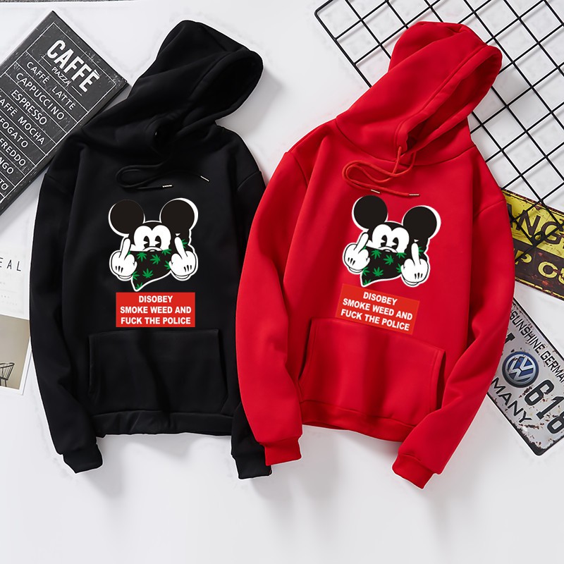 mickey mouse couple hoodies