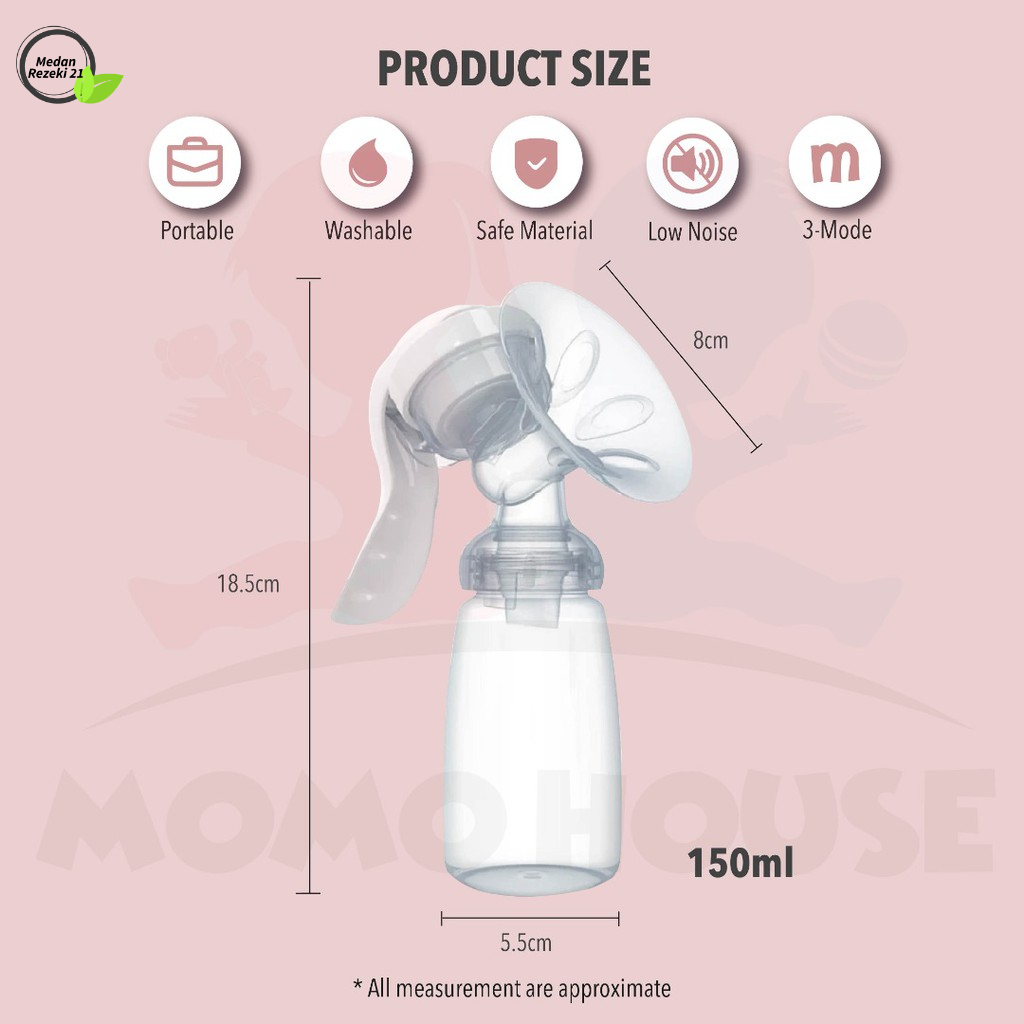 Manual Breast Pump Real Bubee Breast Milk Pump Susu Breastpump with