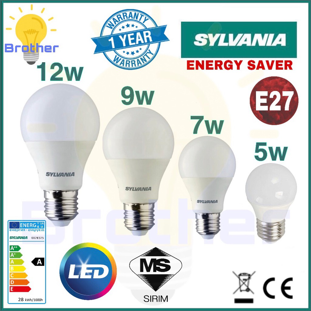 SYLVANIA LED Energy Saving Light Bulb E27 LED Bulb A60/A45 5W/7W/9W/12W