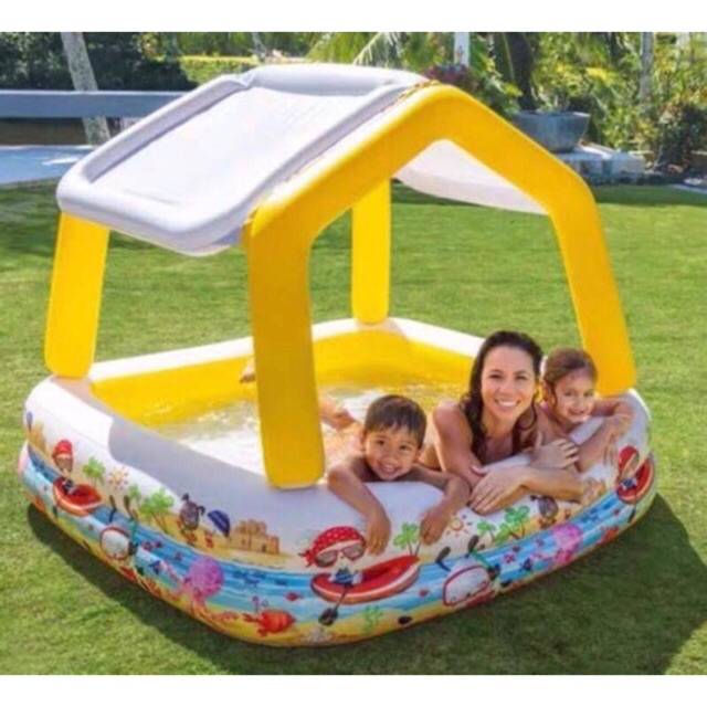 intex sun shade inflatable pool