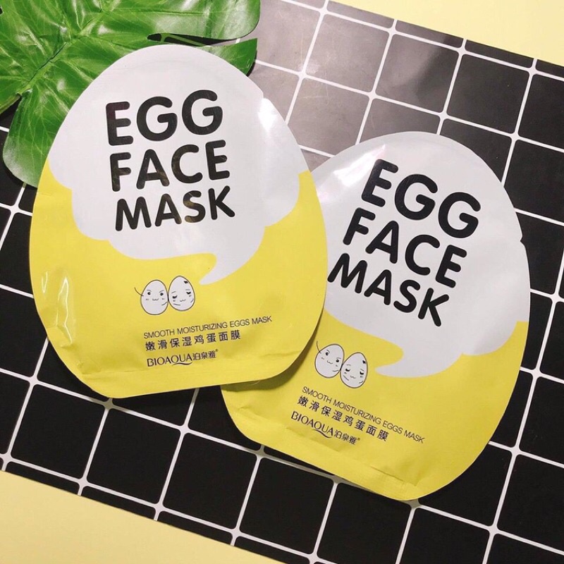 Egg Face Mask Bioaqua Egg Mask tightens pores, leaving skin bright and pink