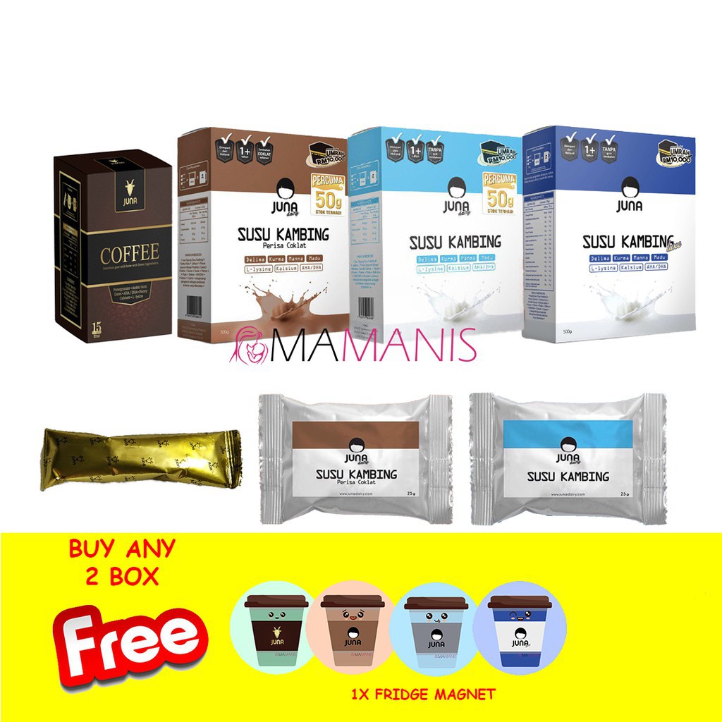 12.12 SALES! Susu Kambing susujuna Susu Juna Asli / Susu Juna Coklat / Kopi juna / susu juna Luxe