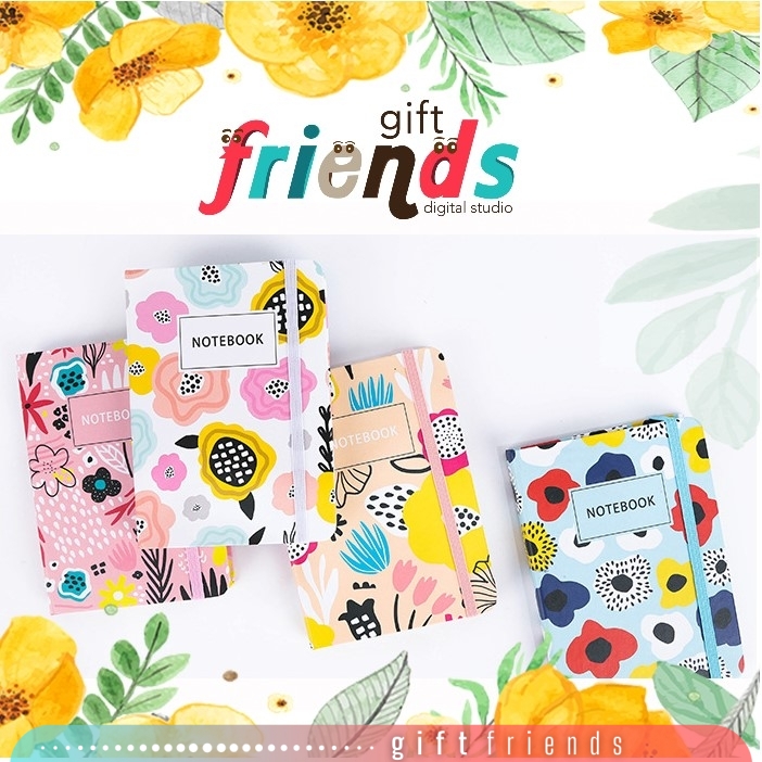 Hard Cover A6 Flower Garden Natural Plant Notebook Elastic Band Diary Stationery Gifts Buku Nota Taman Bungah Cantik Shopee Malaysia