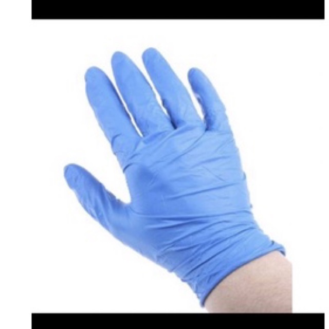 [HOT!!][100pcs]Nitrile Powder-Free Examination Glove Blue / S/M/L/XL ...