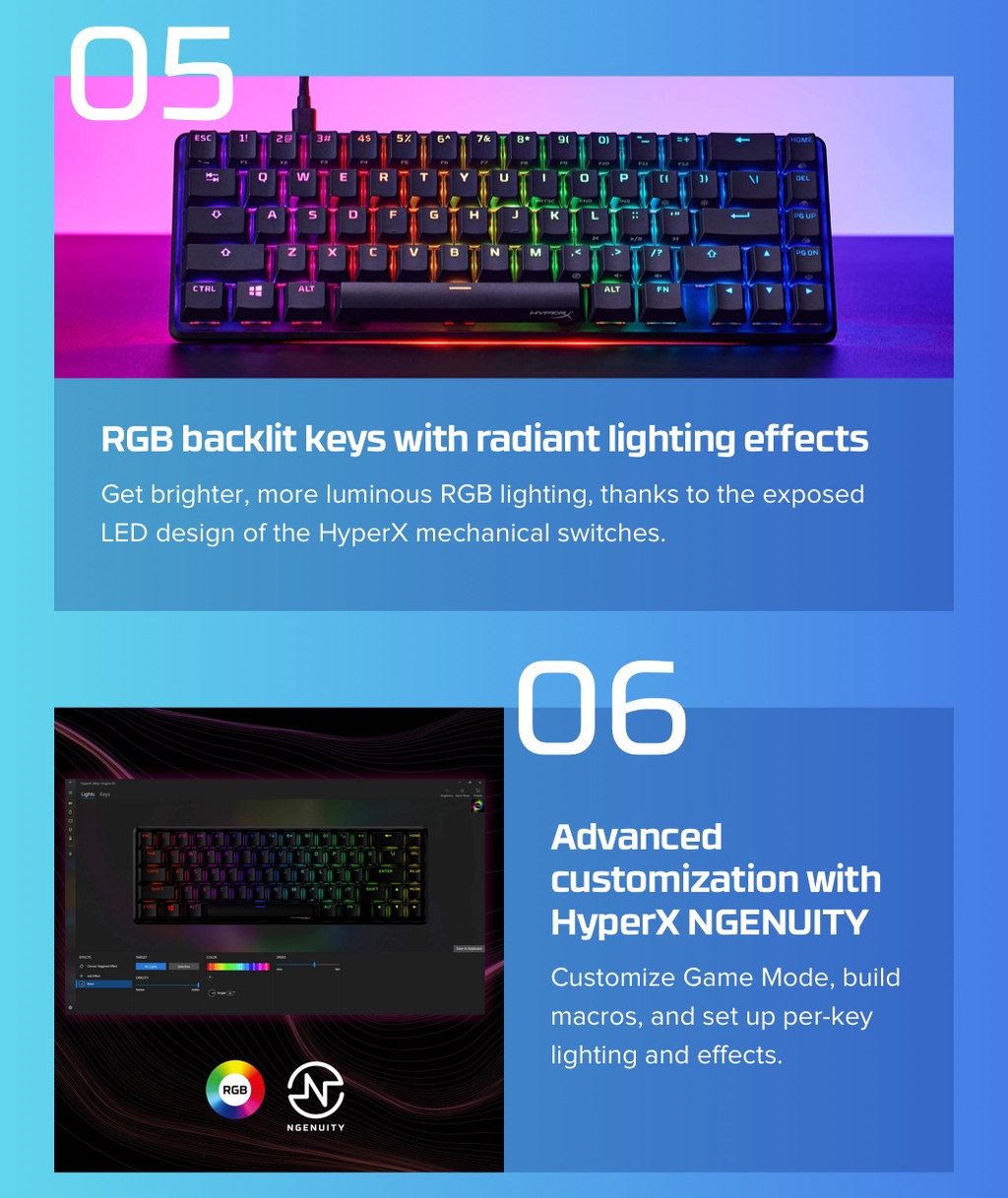 HyperX Alloy Origins 65 Percent Mechanical Wired Gaming Keyboard