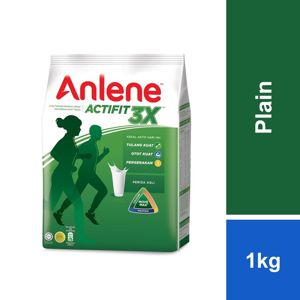 Buy Anlene Actifit 3x Low Fat High Calcium Adult Milk Powder Plain 1kg Seetracker Malaysia