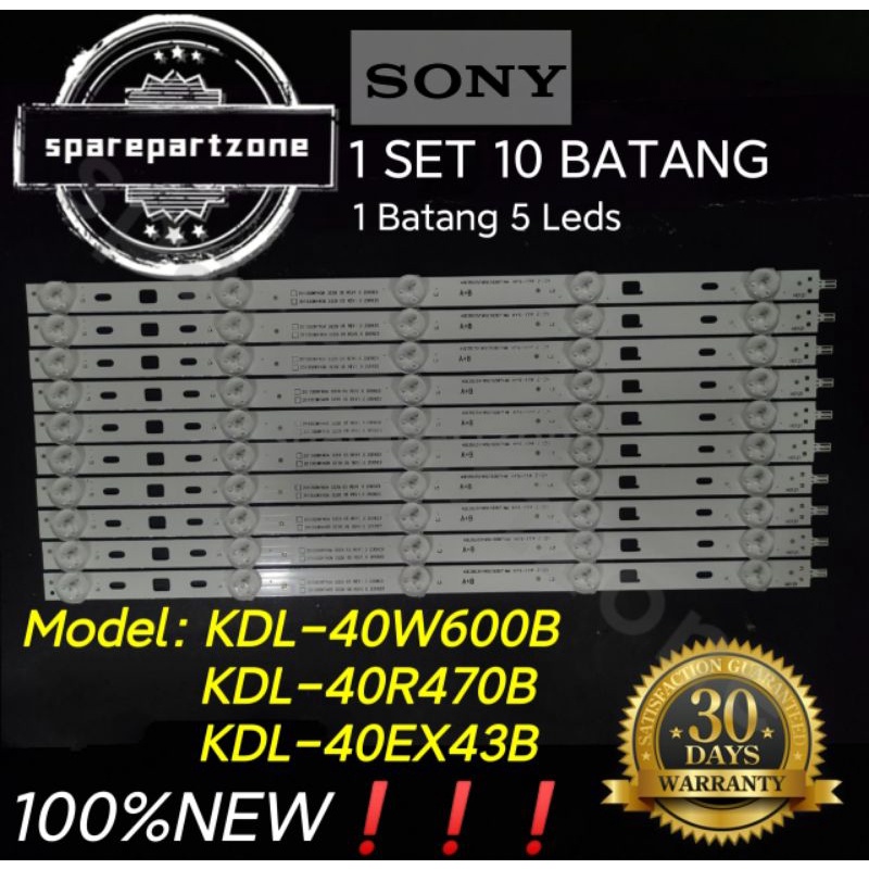 Sony KDL40W600B/KDL40R470B/KDL40EX43B Led Backlight(Lampu Belakang