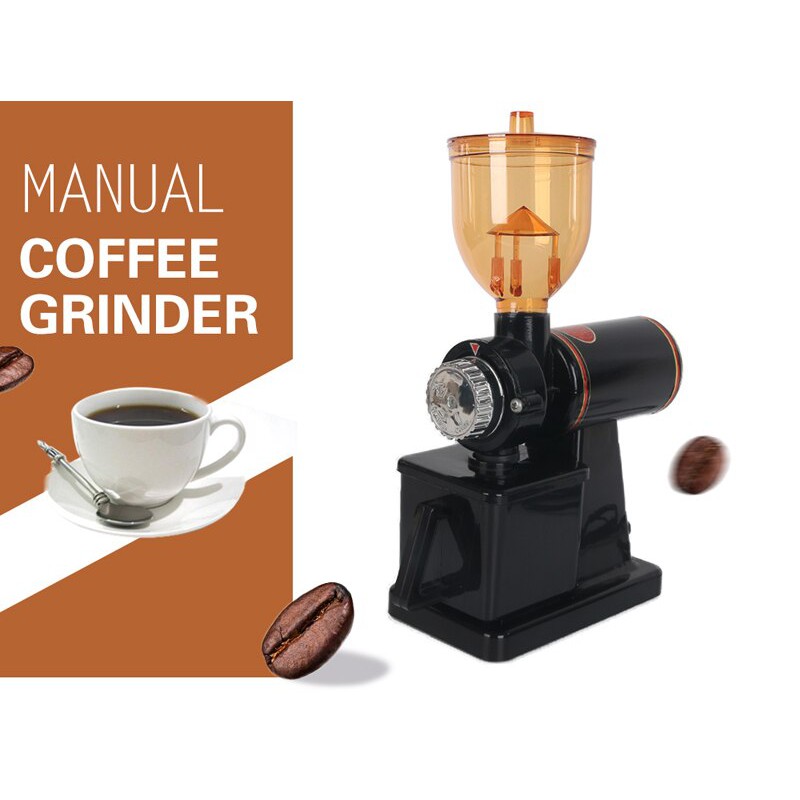 MAX Electric Coffee Grinder 8-Gear Thickness Adjustable 250g Larger Capacity Bin Powder Box Round edge grinding disc