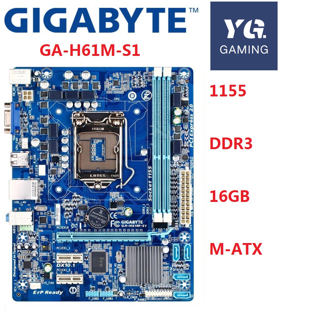 Материнская плата gigabyte ga h61m s это atx