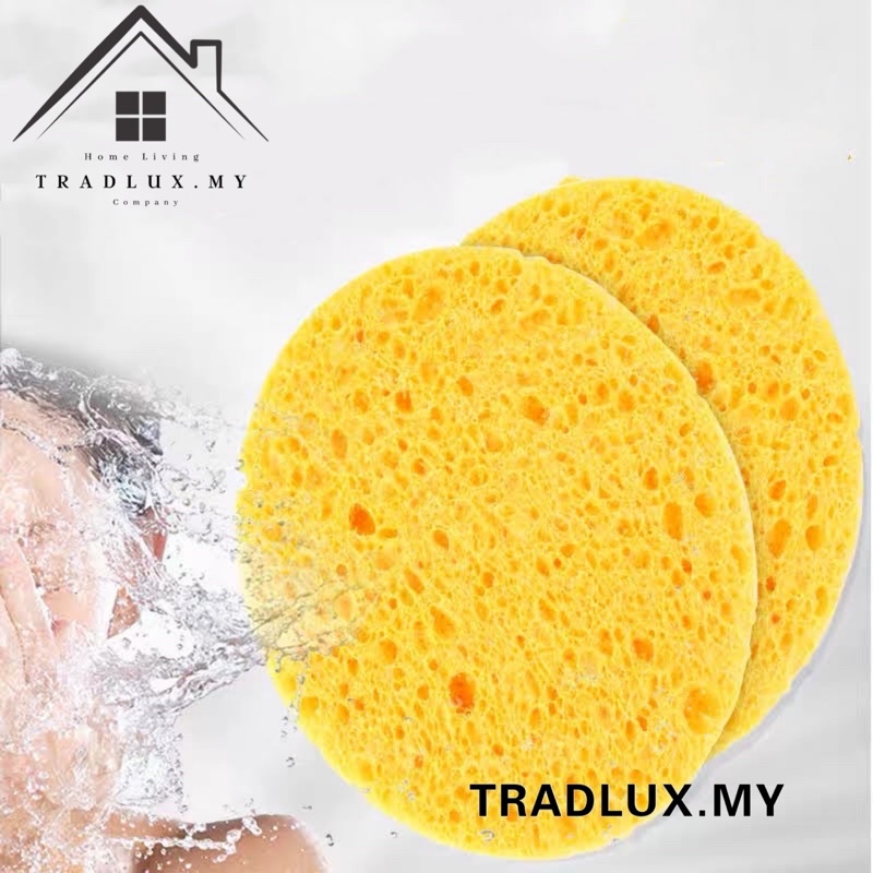 Tradlux Puff Cleansing Sponge Washing Face Sponge Wet Sponge Facial Care (LOCAL PRODUCT)