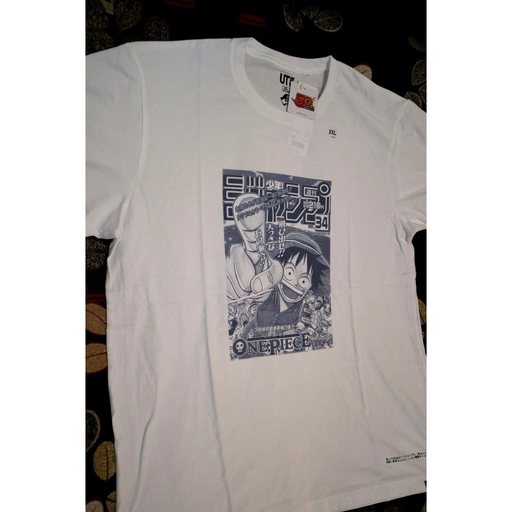 One Piece X Uniqlo Shonen Jump Graphic Tee Men Shirt 50th Comic Cover Shopee Malaysia