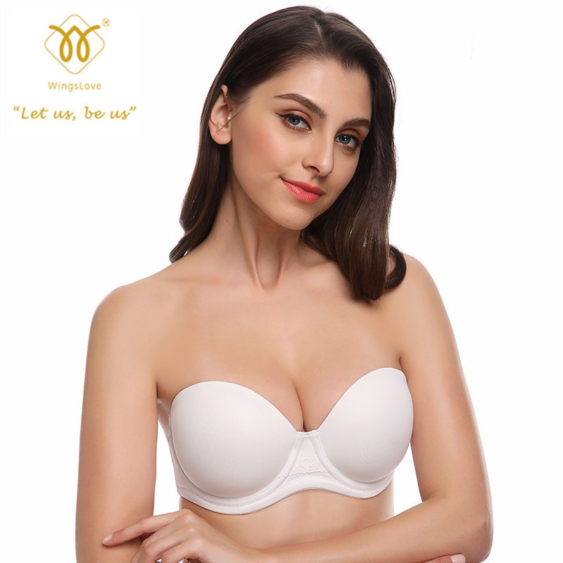 Wingslove💕womens Strapless Bra Full Coverage Underwire Multiway Plus