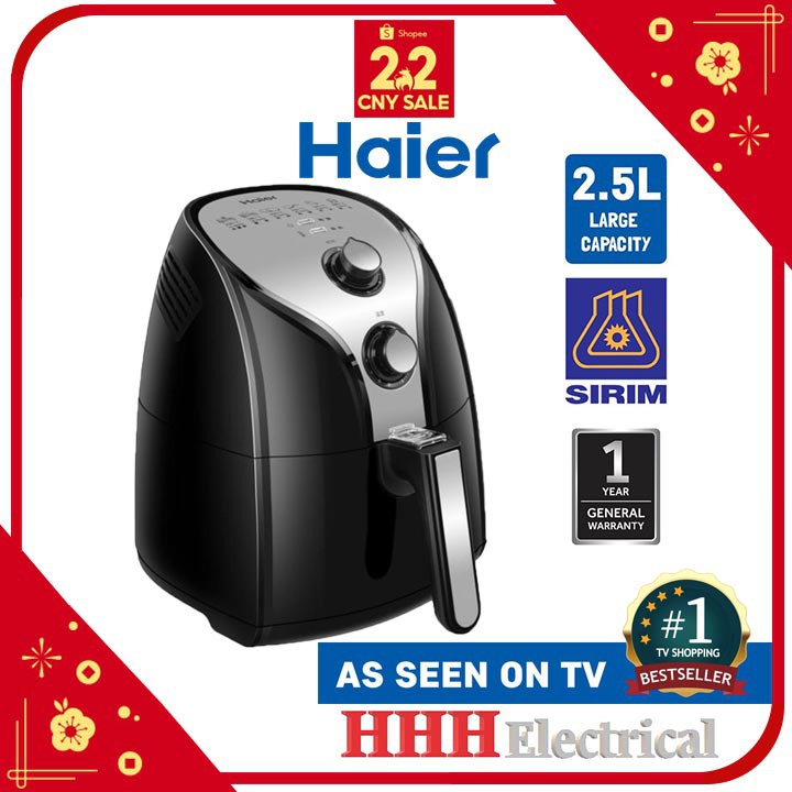 Haier 2.5L Air Fryer HAAF25 Deep Fryer Cooker Single Pod NonStick Oil