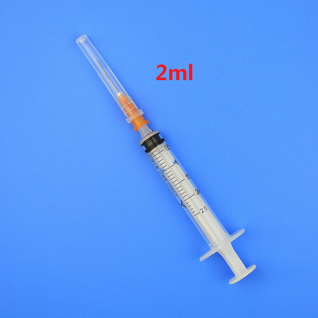 Disposable sterile SYRINGE / JARUM / PICAGARI 2ML LUER SLIP with 0.5mm needle ink injector pet feeding 一次性塑料针管针筒