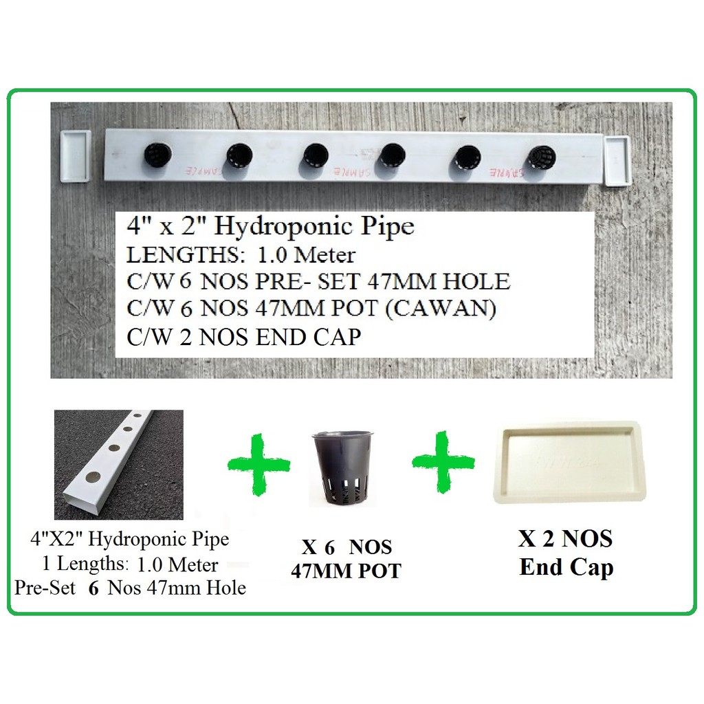 [1.0 METER] Hydroponic Pipe / Fertigasi Hidroponik / Aquaponics / PVC